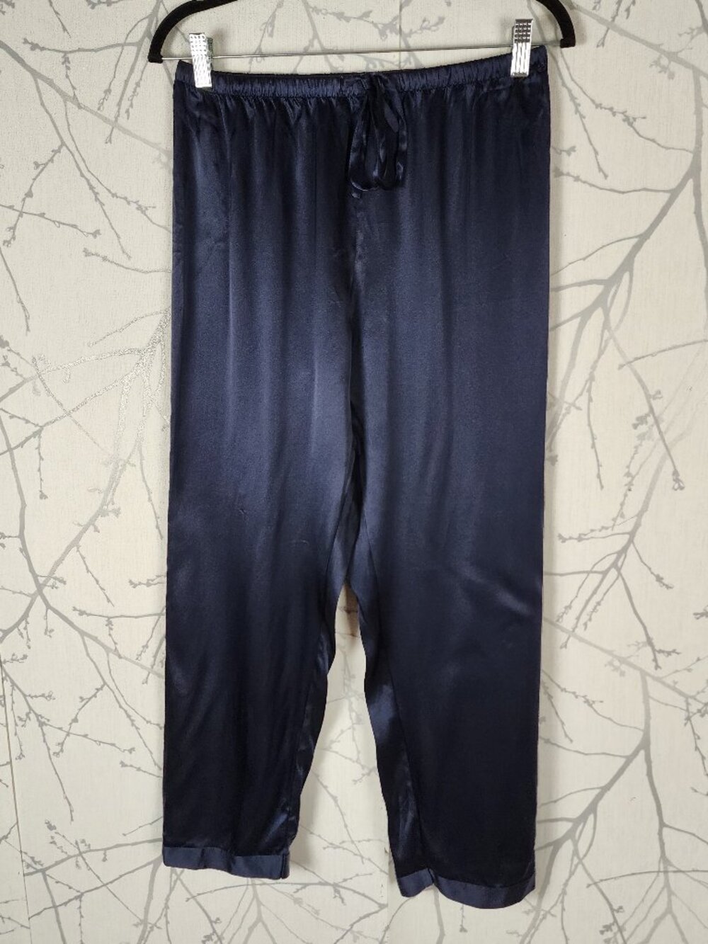 Lilysilk Navy 100% Mulberry Silk Drawstring Pajama Pants